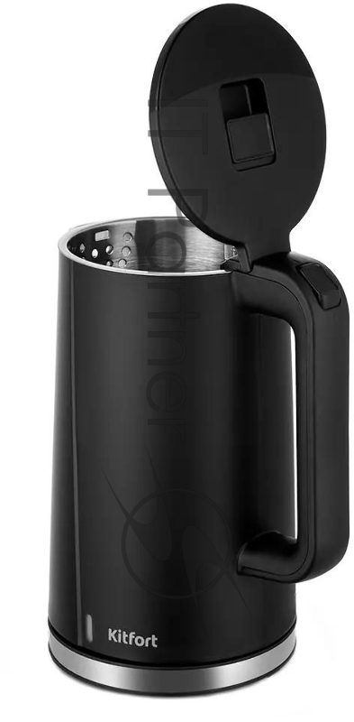 Чайник электрический Kitfort КТ-6612-1 1.7л. 2200Вт черный (корпус: нержавеющая сталь)
