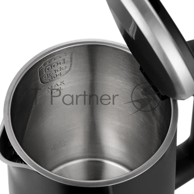 Чайник электрический Kitfort КТ-6612-1 1.7л. 2200Вт черный (корпус: нержавеющая сталь)