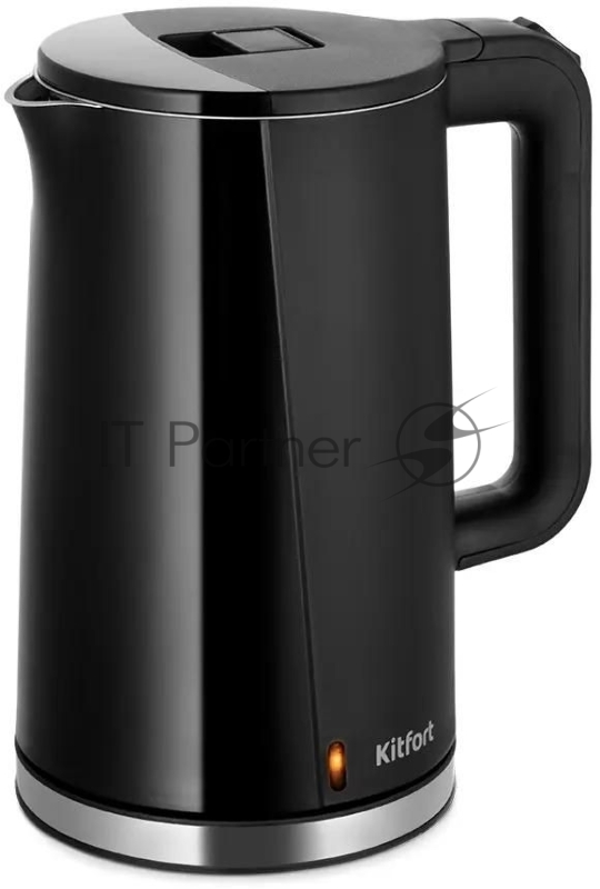 Чайник электрический Kitfort КТ-6612-1 1.7л. 2200Вт черный (корпус: нержавеющая сталь)