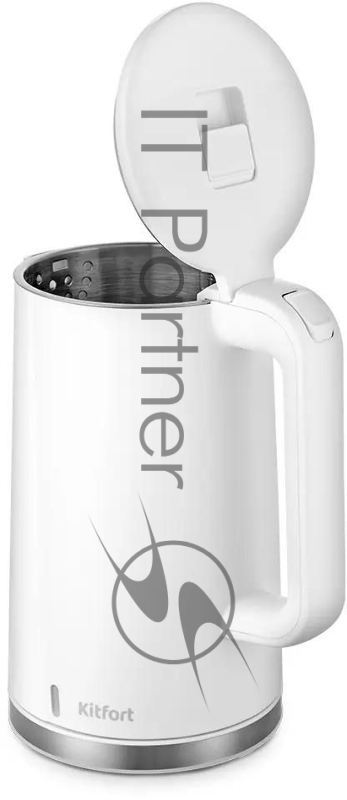 Чайник электрический Kitfort КТ-6612-2 1.7л. 2200Вт белый (корпус: нержавеющая сталь)