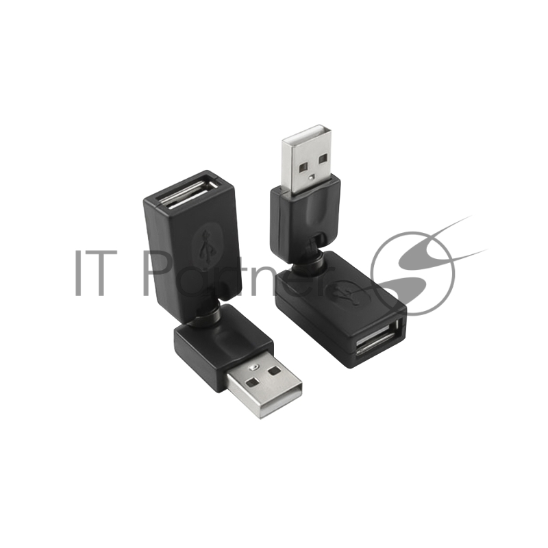 Переходник GCR USB 2.0 AM / AF, поворот 360 градусов , GCR-53492