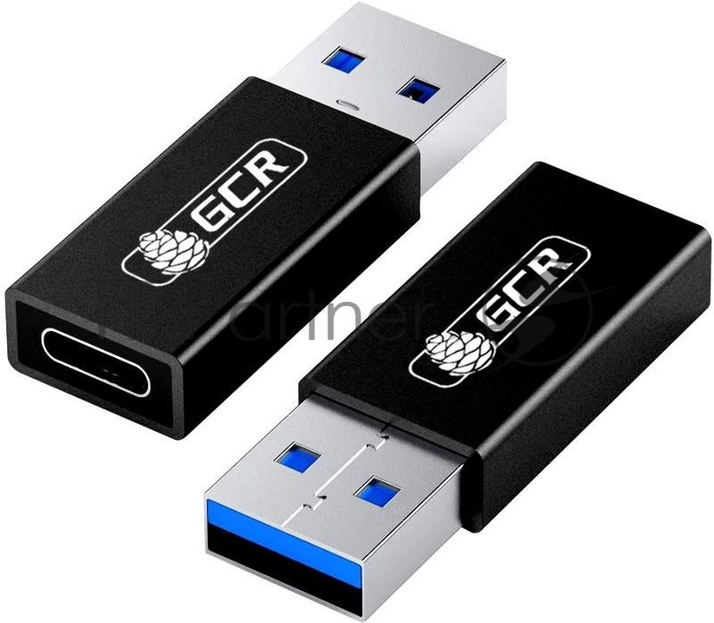 Адаптер-переходник GCR USB 3.0 (USB 3.2 Gen 1) на TypeC, M/F, черный, 5 Гбит/с, GCR-54945