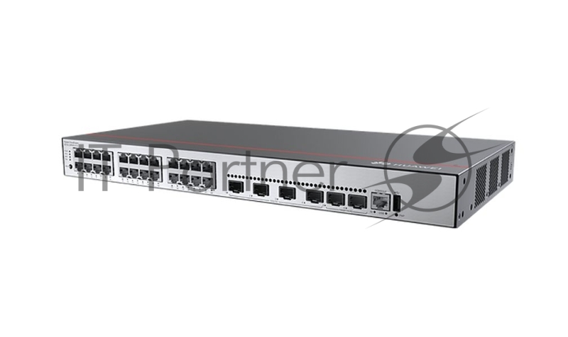 Коммутатор Huawei S5735-L24P4XE-A-V2 (24*10/100/1000BASE-T ports, 4*10GESFP+ ports, 2*12GE stack ports, PoE+, AC power + 02311VGN, Basic SW)