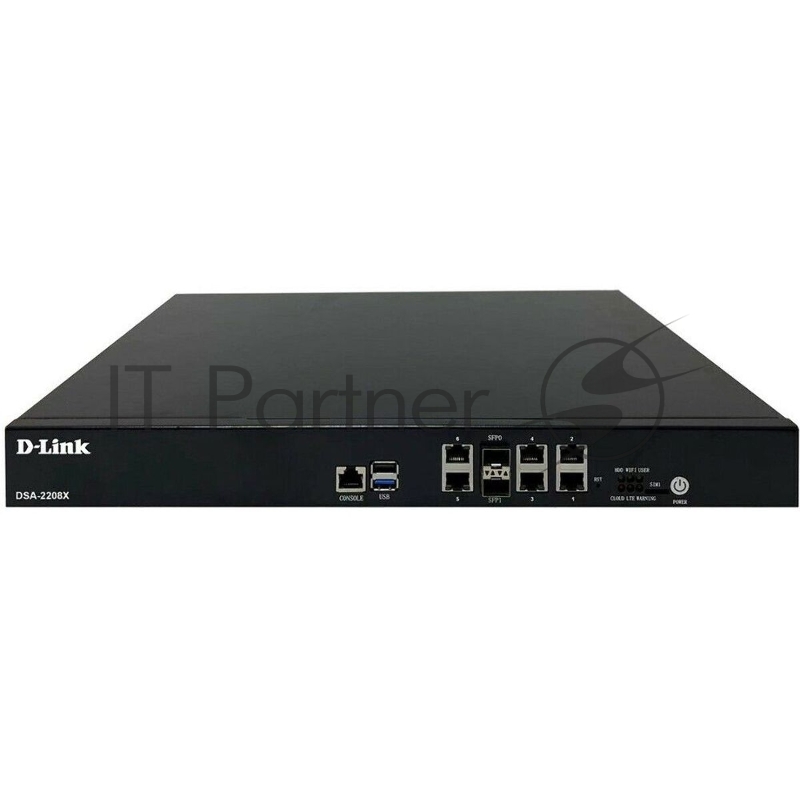 Маршрутизатор D-Link Service Router, 6x1000Base-T, 2x10GBase-X SFP+, 2xUSB ports, RJ45 Console