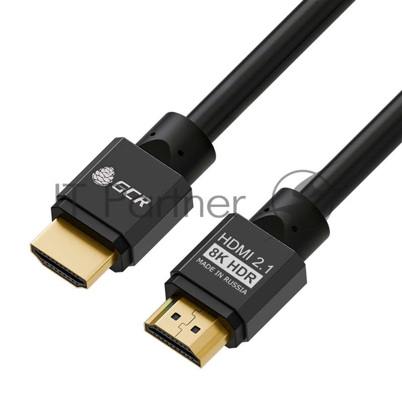 GCR Кабель 0.5m HDMI 2.1, черный, 8K 60Hz, 4K 144Hz, динамический HDR, 4:4:4, Ultra HD, 48.0 Гбит/с, 2 Х экран, армирование, GCR-55549
