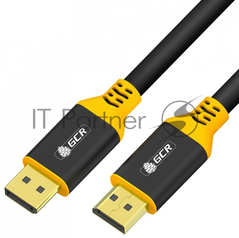 GCR Кабель 7.0m DisplayPort v1.2, черный, AL case, желтый ПВХ, 28/28 AWG, GCR-54440