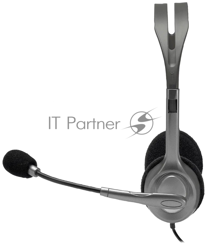 Наушники с микрофоном Logitech Stereo H110 серебристый 1.8м накладные оголовье (981-000459)