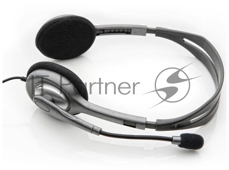 Наушники с микрофоном Logitech Stereo H110 серебристый 1.8м накладные оголовье (981-000459)