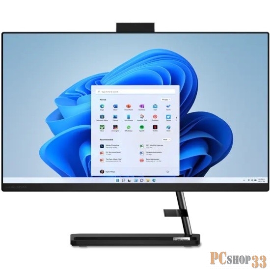 Моноблок Lenovo IdeaCentre AIO 3 27IAP7 27 FHD (1920x1080) IPS 250N, i3-1215U, 2x4GB DDR4 3200, 256GB SSD M.2, Intel UHD, WiFi6, BT, 5.0MP Cam, Wireless KB&Mouse, NoOS, Black, 1Y