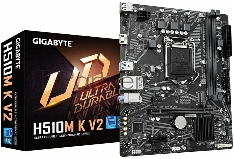 Материнская плата Gigabyte H510M K V2 (V2.0) Soc-1200 Intel H470 2xDDR4 mATX AC`97 8ch(7.1) GbLAN+HDMI