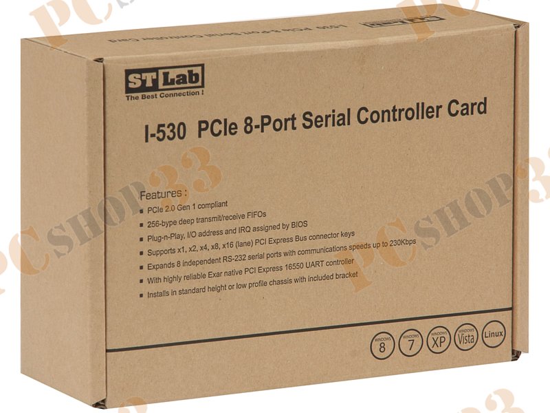 Контроллер COM (8 внешн. 9pin) STLab I-530 (PCI-E x1)