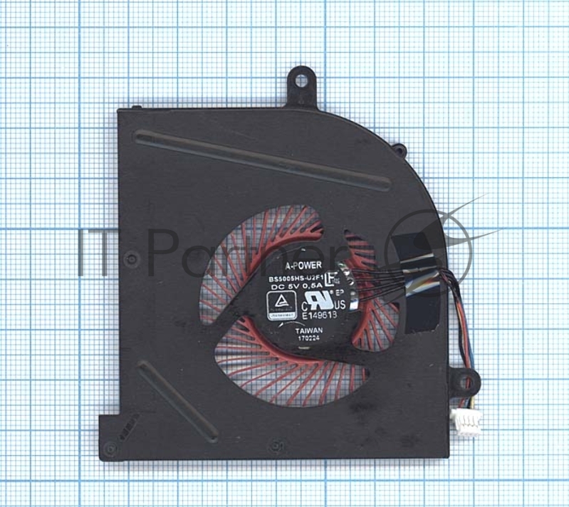 Вентилятор (кулер) для ноутбука MSI GS63 GS63VR GS73 GS73VR (CPU)