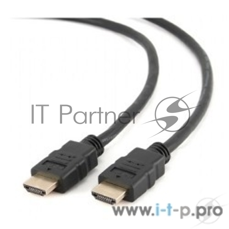 Кабель HDMI Cablexpert CC-HDMI4-0.5M, 19M/19M, v2.0, медь, позол.разъемы, экран, 0.5м, черный, пак