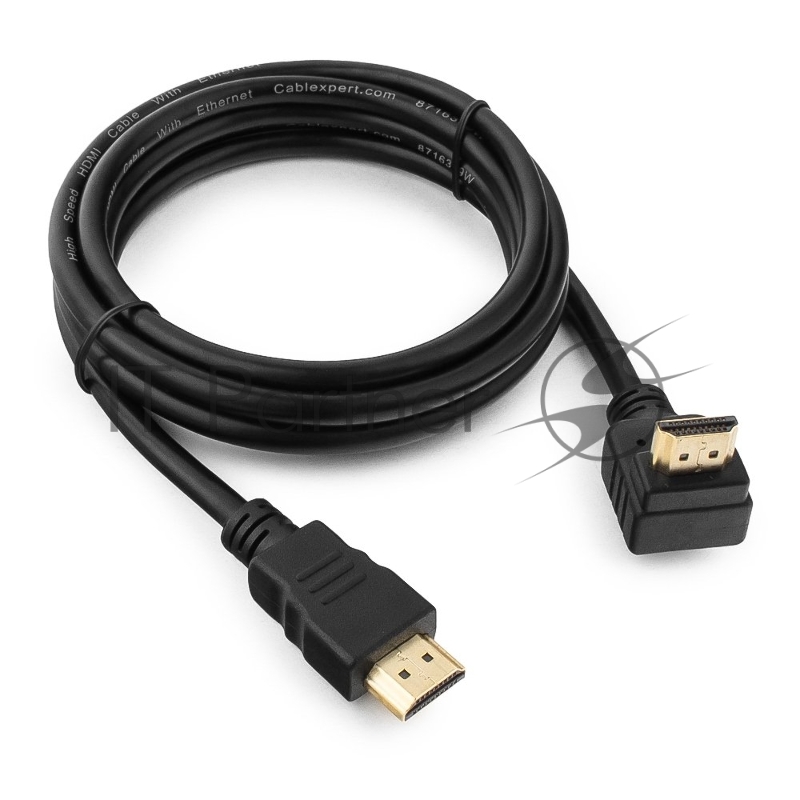 Кабель HDMI Cablexpert CC-HDMI490-6, 19M/19M, v2.0, медь, позол.разъемы, экран, угловой, 1.8м, черный, пакет