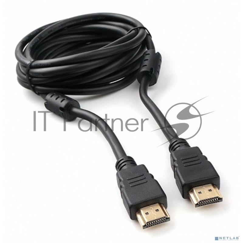 Кабель HDMI Cablexpert CCF2-HDMI4-10, 19M/19M, v2.0, медь, позол.разъемы, экран, 2 фер.кольца, 3м, черный, пакет