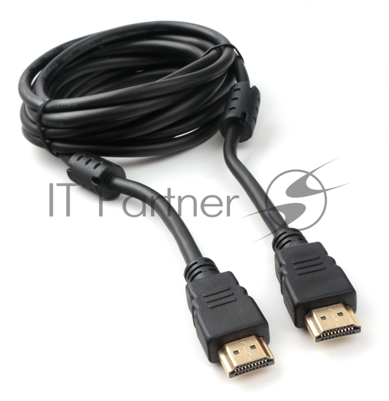 Кабель HDMI Cablexpert CCF2-HDMI4-10, 19M/19M, v2.0, медь, позол.разъемы, экран, 2 фер.кольца, 3м, черный, пакет