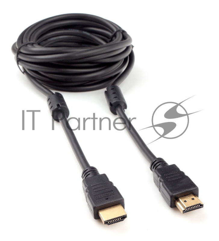 Кабель HDMI Cablexpert CCF2-HDMI4-15, 19M/19M, v2.0, медь, позол.разъем, экран, 2 фер.кольца, 4.5м, черный, пакет