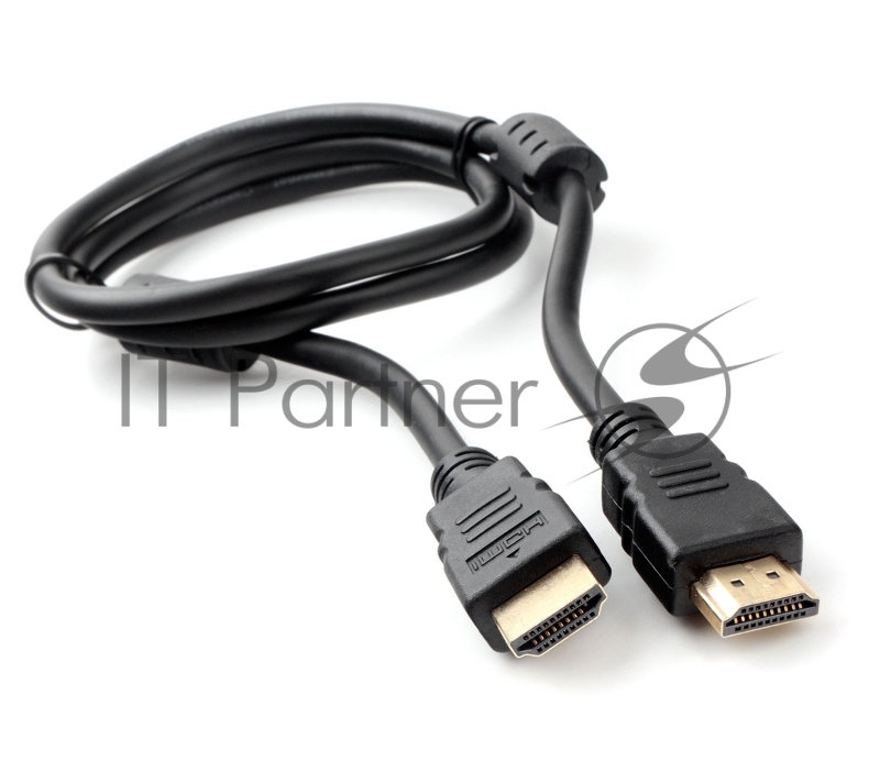 Кабель HDMI Cablexpert CCF2-HDMI4-1M, 19M/19M, v2.0, медь, позол.разъемы, экран, 2 фер.кольца, 1м, черный, пакет