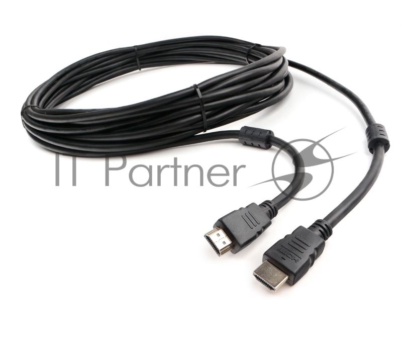 Кабель HDMI Cablexpert CCF2-HDMI4-7.5M, 19M/19M, v2.0, медь, позол.разъем, экран, 2 фер.кольца, 7.5м, черный, пакет