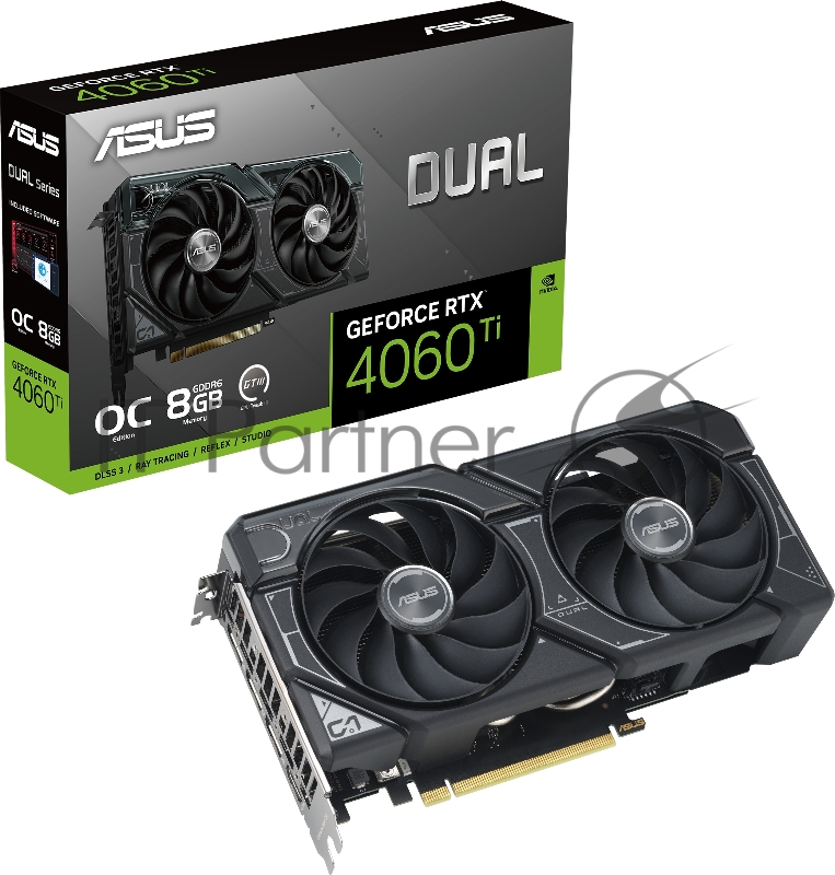 Видеокарта ASUS DUAL-RTX4060TI-O8G 8192Mb 128 GDDR6 2520/18000 HDMIx1 DPx3 HDCP Ret