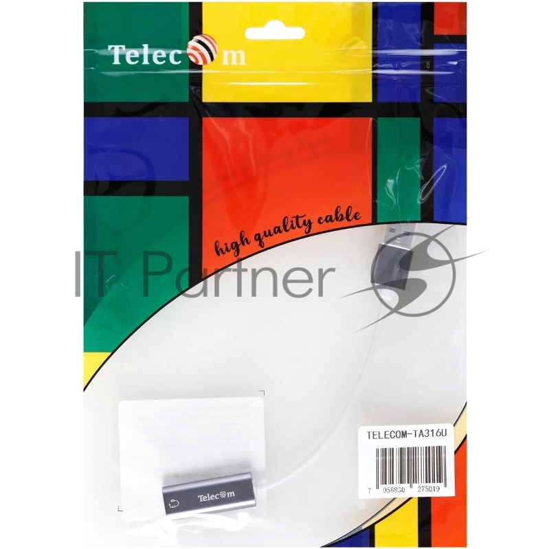 Переходник аудио USB2.0(M)-->3.5мм F (гнездо) Telecom 0.1м