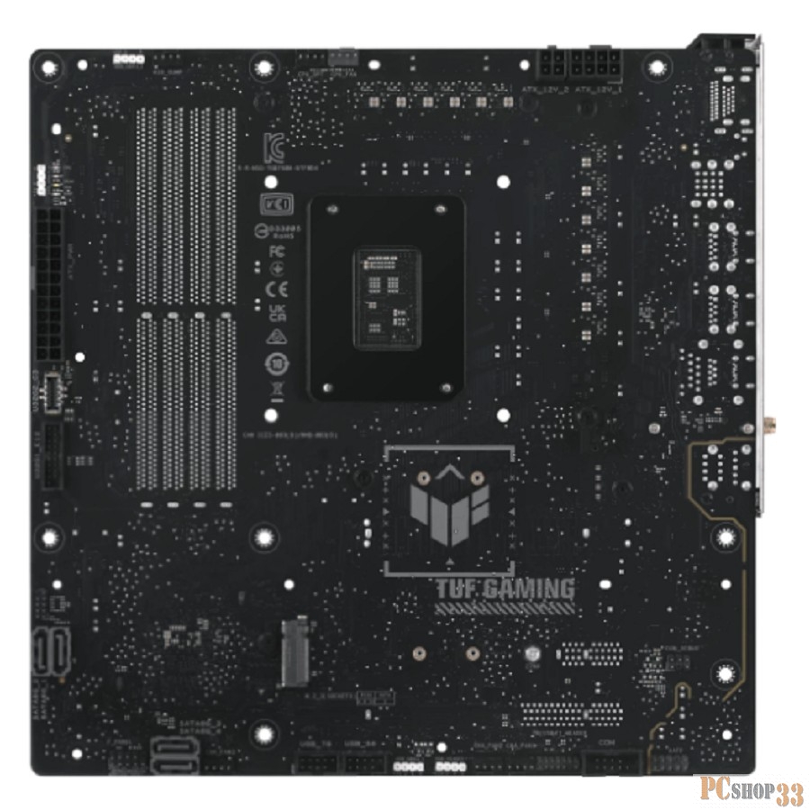 Материнская плата ASUS TUF GAMING B760M-BTF WIFI D4 LGA1700 128 Гб, 4*DDR4, DP, HDMI microATX