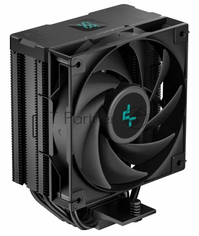 Кулер DEEPCOOL AG400 DIGITAL BK ARGB LGA1700/1200/115X/AM5/AM4 (9шт/кор, TDP 220W, PWM, ARGB Fan 120mm, 4 тепл. трубки, черный) RET