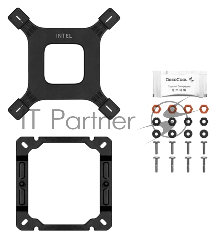 Кулер DEEPCOOL AG400 DIGITAL BK ARGB LGA1700/1200/115X/AM5/AM4 (9шт/кор, TDP 220W, PWM, ARGB Fan 120mm, 4 тепл. трубки, черный) RET