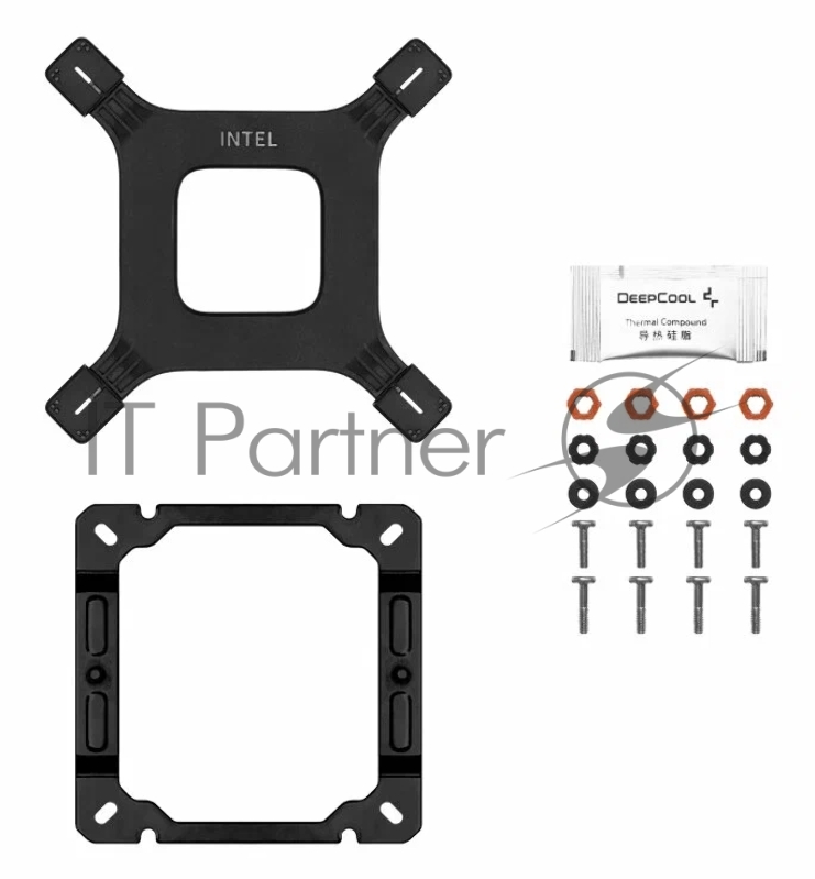 Кулер DEEPCOOL AG400 DIGITAL BK ARGB LGA1700/1200/115X/AM5/AM4 (9шт/кор, TDP 220W, PWM, ARGB Fan 120mm, 4 тепл. трубки, черный) RET