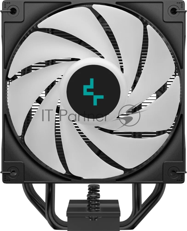 Кулер DEEPCOOL AG400 DIGITAL PLUS LGA1700/1200/115X/AM5/AM4 (9шт/кор, TDP 220W, PWM, DUAL ARGB Fan 120mm, 4 тепл. трубки, черный) RET
