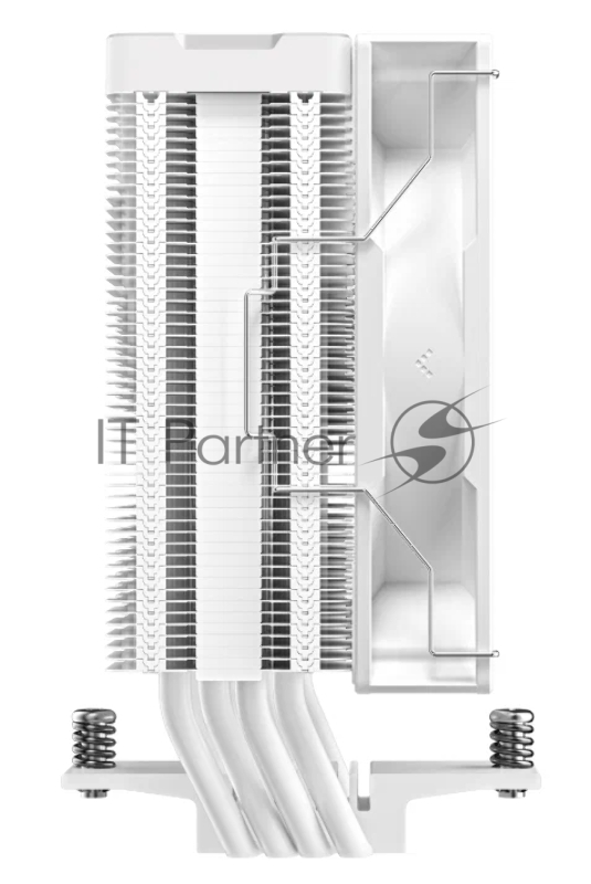 Кулер DEEPCOOL AG400 DIGITAL WH ARGB LGA1700/1200/115X/AM5/AM4 (9шт/кор, TDP 220W, PWM, ARGB Fan 120mm, 4 тепл. трубки, белый) RET