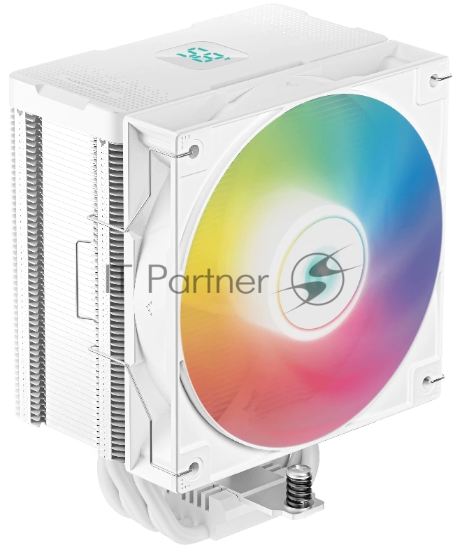 Кулер DEEPCOOL AG500 DIGITAL WH ARGB LGA1700/1200/115X/AM5/AM4 (9шт/кор, TDP 240W, PWM, ARGB Fan 120mm, 5 тепл. трубок, белый) RET