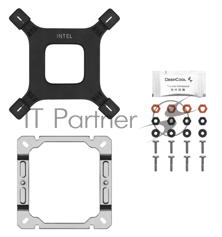Кулер DEEPCOOL AG500 DIGITAL WH ARGB LGA1700/1200/115X/AM5/AM4 (9шт/кор, TDP 240W, PWM, ARGB Fan 120mm, 5 тепл. трубок, белый) RET