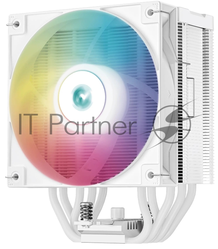 Кулер DEEPCOOL AG500 DIGITAL WH ARGB LGA1700/1200/115X/AM5/AM4 (9шт/кор, TDP 240W, PWM, ARGB Fan 120mm, 5 тепл. трубок, белый) RET