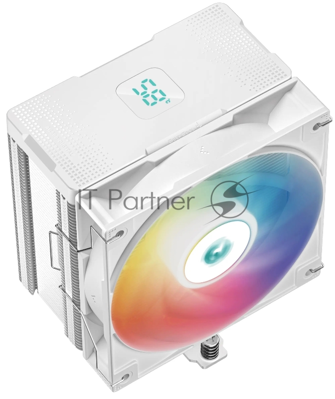 Кулер DEEPCOOL AG500 DIGITAL WH ARGB LGA1700/1200/115X/AM5/AM4 (9шт/кор, TDP 240W, PWM, ARGB Fan 120mm, 5 тепл. трубок, белый) RET