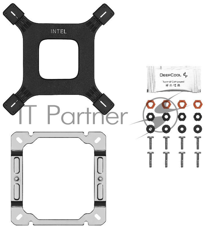 Кулер DEEPCOOL AG500 DIGITAL WH ARGB LGA1700/1200/115X/AM5/AM4 (9шт/кор, TDP 240W, PWM, ARGB Fan 120mm, 5 тепл. трубок, белый) RET