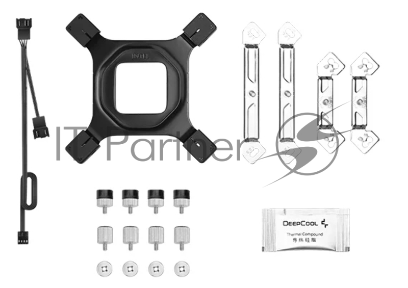 Кулер DEEPCOOL AG620 DIGITAL WH ARGB LGA1700/1200/115X/AM5/AM4 (8шт/кор, TDP 260W, PWM, DUAL Fan 120mm, 6 тепл. трубок, белый) RET