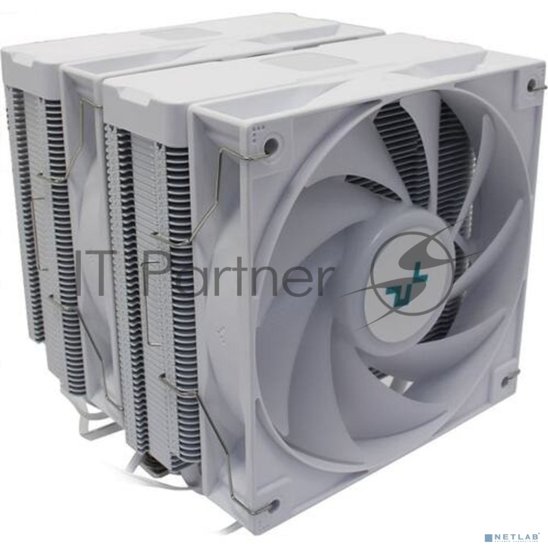 Кулер DEEPCOOL AG620 DIGITAL WH ARGB LGA1700/1200/115X/AM5/AM4 (8шт/кор, TDP 260W, PWM, DUAL Fan 120mm, 6 тепл. трубок, белый) RET