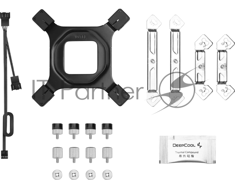 Кулер DEEPCOOL AG620 DIGITAL WH ARGB LGA1700/1200/115X/AM5/AM4 (8шт/кор, TDP 260W, PWM, DUAL Fan 120mm, 6 тепл. трубок, белый) RET