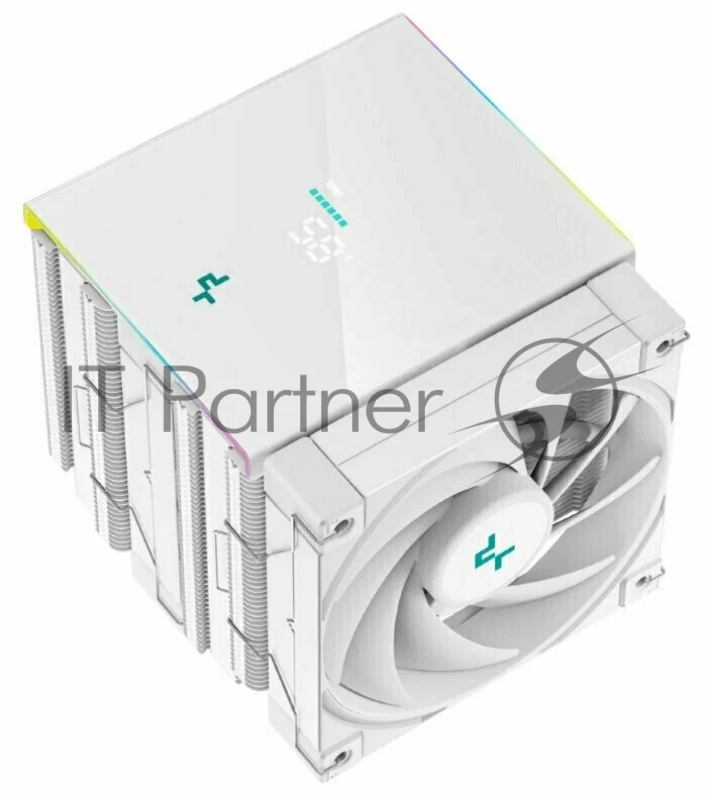 Кулер DEEPCOOL AK620 DIGITAL WH LGA20XX/1700/1200/115X/AM5/AM4 (8шт/кор, TDP 260W, PWM, DUAL Fan 120mm, 6 тепл. трубок, ARGB, белый) RET