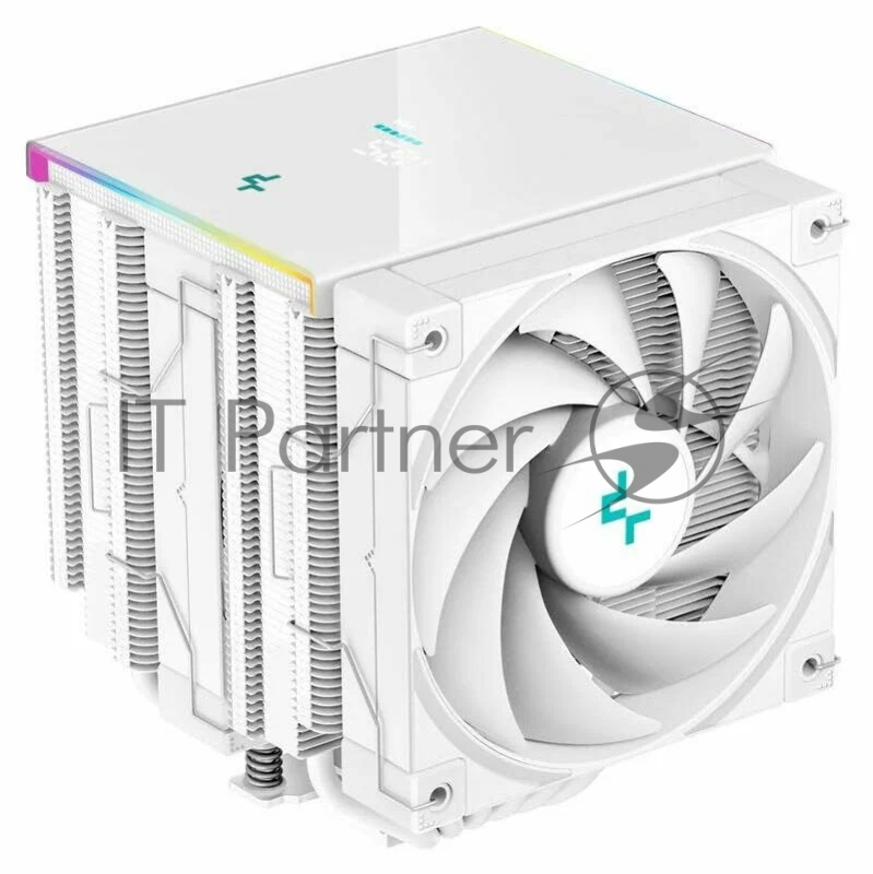 Кулер DEEPCOOL AK620 DIGITAL WH LGA20XX/1700/1200/115X/AM5/AM4 (8шт/кор, TDP 260W, PWM, DUAL Fan 120mm, 6 тепл. трубок, ARGB, белый) RET