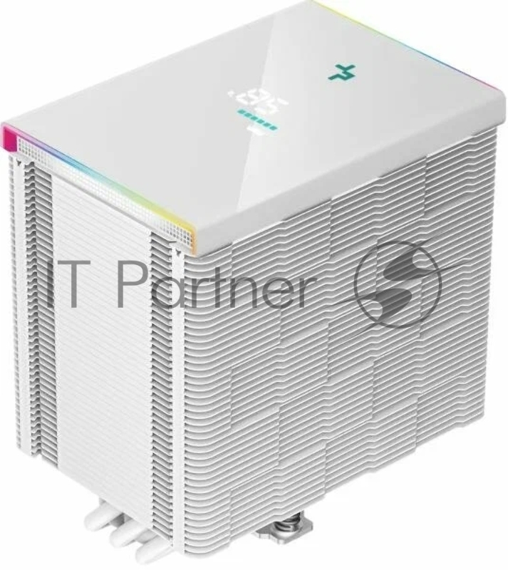 Кулер DEEPCOOL AK500 DIGITAL WH LGA20XX/1700/1200/115X/AM5/AM4 (9шт/кор, TDP 240W, PWM, Fan 120mm, 5 тепл. трубок, Copper Base, белый) RET