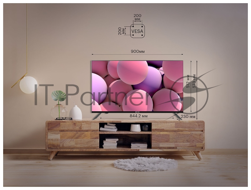 Телевизор LED Kivi 40 40F550NB черный FULL HD 60Hz DVB-T DVB-T2 DVB-C