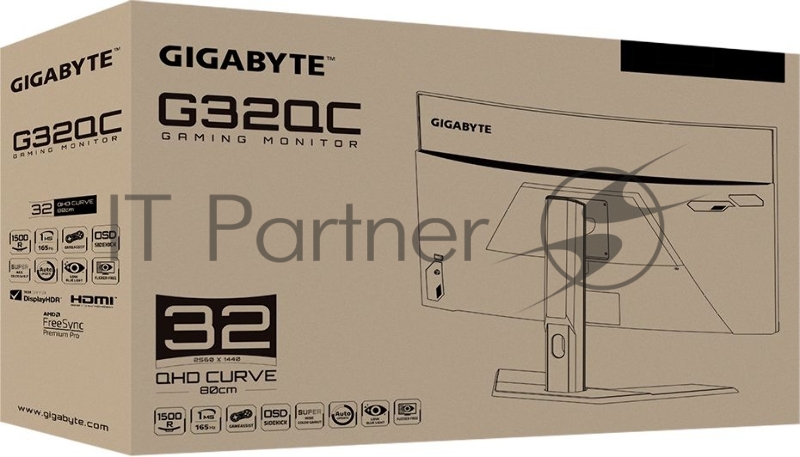 Монитор Gigabyte 31.5 G32QC A VA 2560x1440 165Hz 350cd/m2 16:9