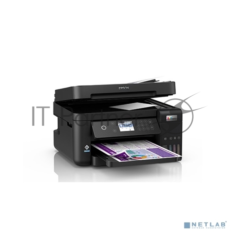 МФУ струйный Epson EcoTank L6270, принтер/сканер/копир, (A4, 4800x1200dpi, до33чб/20цв.ppm, СНПЧ, ADF35, Duplex, WiFi, USB)