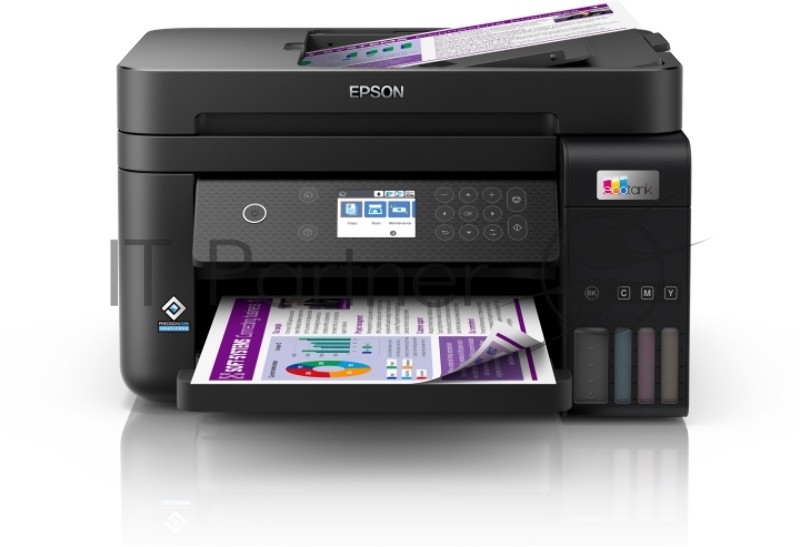 МФУ струйный Epson EcoTank L6270, принтер/сканер/копир, (A4, 4800x1200dpi, до33чб/20цв.ppm, СНПЧ, ADF35, Duplex, WiFi, USB)