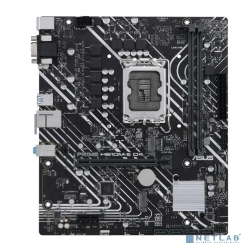 Материнская плата ASUS PRIME H610M-E D4-CSM, LGA1700, H610, 2*DDR4, DP+D-Sub + HDMI, SATA3, Audio, Gb LAN, USB 3.2*4, USB 2.0*6, COM*1 header (w/o cable), mATX 90MB19N0-M0EAYC