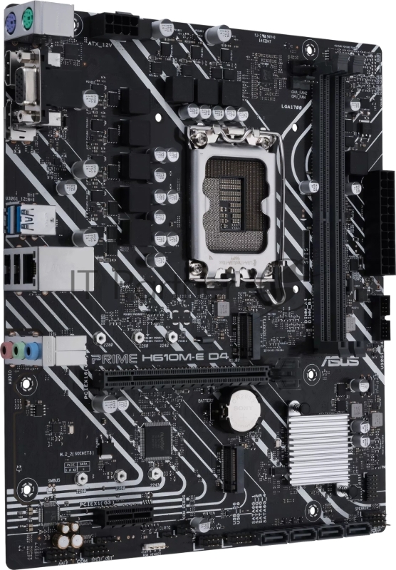 Материнская плата ASUS PRIME H610M-E D4-CSM, LGA1700, H610, 2*DDR4, DP+D-Sub + HDMI, SATA3, Audio, Gb LAN, USB 3.2*4, USB 2.0*6, COM*1 header (w/o cable), mATX 90MB19N0-M0EAYC