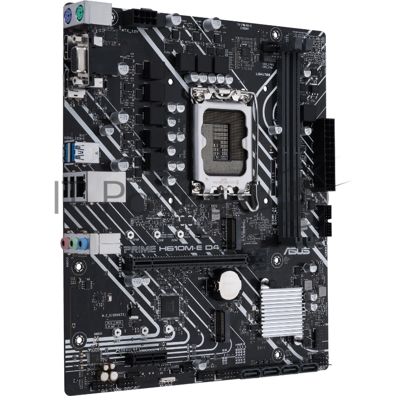 Материнская плата ASUS PRIME H610M-E D4-CSM, LGA1700, H610, 2*DDR4, DP+D-Sub + HDMI, SATA3, Audio, Gb LAN, USB 3.2*4, USB 2.0*6, COM*1 header (w/o cable), mATX 90MB19N0-M0EAYC