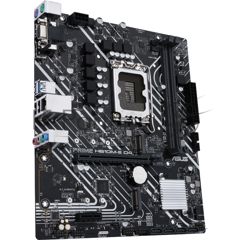 Материнская плата ASUS PRIME H610M-E D4-CSM, LGA1700, H610, 2*DDR4, DP+D-Sub + HDMI, SATA3, Audio, Gb LAN, USB 3.2*4, USB 2.0*6, COM*1 header (w/o cable), mATX 90MB19N0-M0EAYC